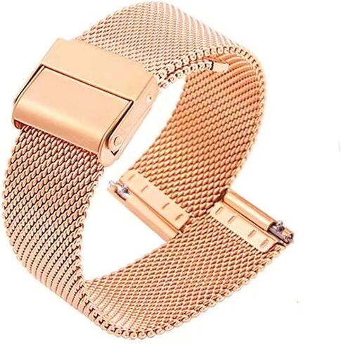 Stainless Steel Braided Strap 18mm Universal Quick Release Mesh Metal Wristband(Rose gold,23mm) in Kuwait