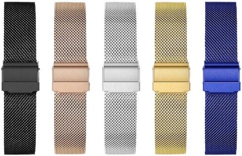 Stainless Steel Braided Strap 18mm Universal Quick Release Mesh Metal Wristband(Rose gold,23mm) in Kuwait