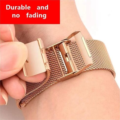 Stainless Steel Braided Strap 18mm Universal Quick Release Mesh Metal Wristband(Rose gold,23mm) in Kuwait