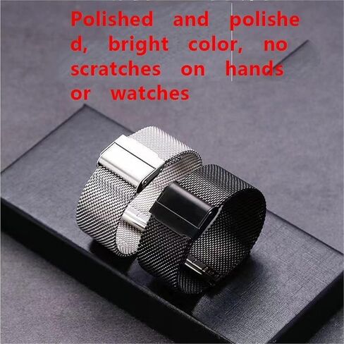 Stainless Steel Braided Strap 18mm Universal Quick Release Mesh Metal Wristband(Rose gold,23mm) in Kuwait