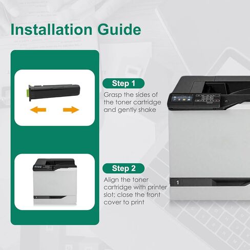 استبدال خرطوشة الحبر CX820 المعاد تصنيعها لـ 72K10K0 72K10C0 72K10M0 72K10Y0 لطابعة Lexmark CX825 CX820 CS820 CX860 CX825de CX820dtfe CX825dte CX820de CS820de CS820dte (4 عبوات in Kuwait