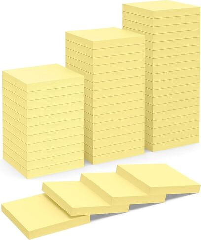 Sticky Notes 3x3 in 3600 Sheets 48 Pads Yellow Self-Stick Memo Pads Clean Removal Durable Adhesive for Office School Home 75 Sheets/pad in Kuwait