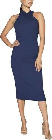RACHEL Rachel Roy Womens Harland Elegant Sleeveless Halter Bodycon Midi Cocktail Party Dress in Saudi Arabia