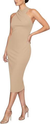 RACHEL Rachel Roy Womens Harland Elegant Sleeveless Halter Bodycon Midi Cocktail Party Dress in Saudi Arabia