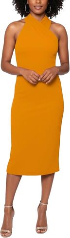 RACHEL Rachel Roy Womens Harland Elegant Sleeveless Halter Bodycon Midi Cocktail Party Dress in Saudi Arabia