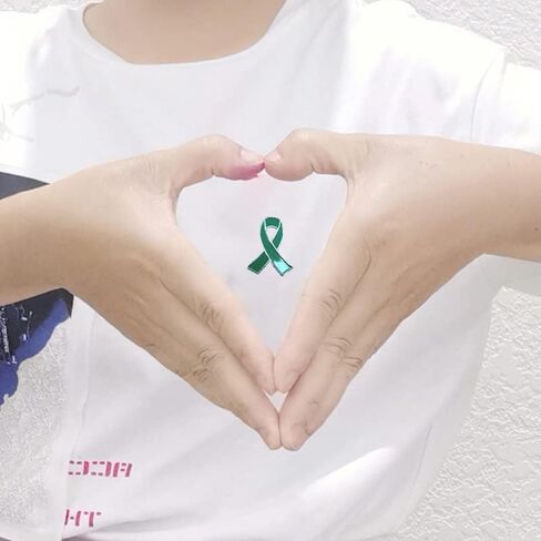 Green Ribbon Awareness Pin 20 Pcs Mental Health Awareness Brooch Hope Enamel Lapel Pins in Saudi Arabia