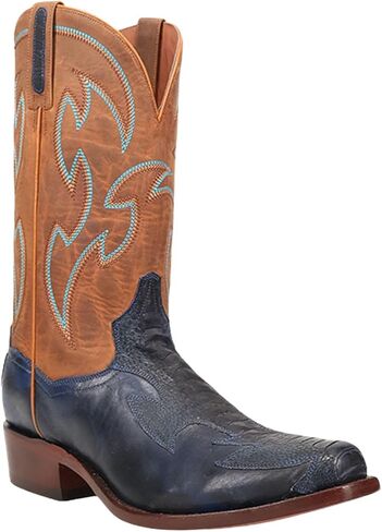 Dan Post Men's Exotic Ostrich Leg Western Boot Square Toe - Dps1110 in Saudi Arabia