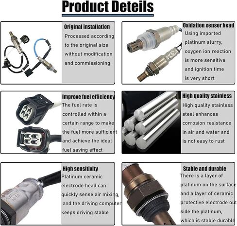 Up+Downstream Oxygen Sensor Compatible For Honda Civic 2.0L 2006 2007 2008 2009 2010 2011 Acura CSX 2.0L 234-9076 234-4358 36531-RRA-003 in Kuwait