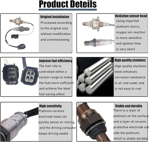 Up+Down Oxygen O2 Sensor Compatible For Honda Accord 2.4L 2013 2014 2015 2016 2017 Acura ILX TLX 2.4L 2015-2020 36531-5A2-A01 36532-5A2-A01 in Kuwait