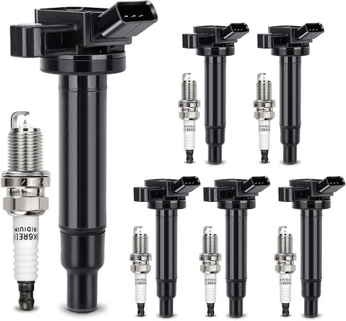 Green orange Set Of 6 UF648 Ignition Coil &97390 Double Iridium Spark Plug 6 pcs, Chrysler 200 300 TOWN & COUNTRY/Dodge Avenger Challenger Charger Grand Caravan Durango/Jeep Wrangler 3.2L 3.6L V6 in Saudi Arabia