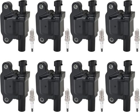 JDMON UF413 8PCS Ignition Coils Pack and Spark Plug Compatible with Chevy Silverado GMC Suburban Tahoe Savana Pontiac G8 Grand Prix H3 Yukon Buick Cadillac Hummer Escalade Express Sierra 1500 D510C in Saudi Arabia
