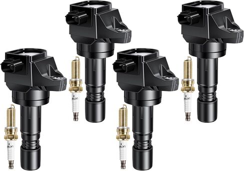 UF672 حزمة ملف الإشعال شمعات الإشعال تناسب Honda Civic L4 1.8L 12–15، تناسب Acura ILX L4 2.0L 2013 2014 2015 مجموعة من 4 in Saudi Arabia