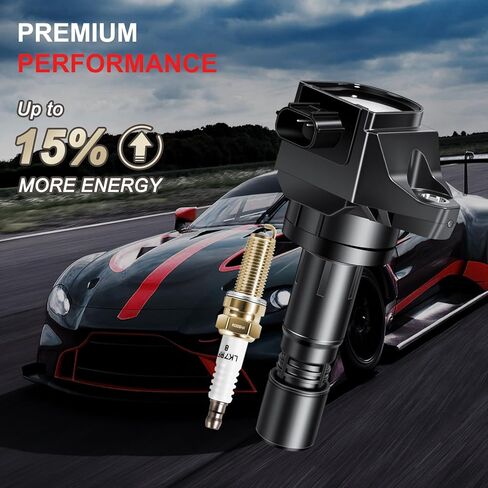 UF672 حزمة ملف الإشعال شمعات الإشعال تناسب Honda Civic L4 1.8L 12–15، تناسب Acura ILX L4 2.0L 2013 2014 2015 مجموعة من 4 in Saudi Arabia