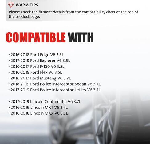 NPAUTO Ignition Coil Pack and Spark Plug fit for V6 3.5L 3.7L 2016 2017 Ford F150 F-150, 2017 2018 2019 Ford Explorer, Edge Mustang Flex, Lincoln MKX MKT Continental, UF823 in Saudi Arabia