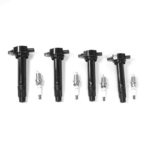 4pcs UF557 Ignition Coil Pack + 4pcs ZFR5FGP Iridium Spark Plugs for Dodge Journey Caliber & Jeep Compass Patriot L4 2L 2.4L 2007-2013 Coil Pack Set OE# 5C1644 CUF557 C1587 4606824AB in Saudi Arabia