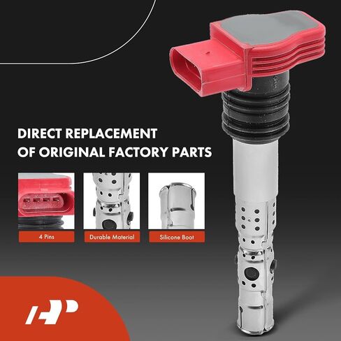 A-Premium Set of 6 Ignition Coil Pack and Iridium Spark Plugs Compatible with Audi A4 2002-2005, A4 Quattro 2002-2006, A6 2002-2003, A6 Quattro 2002 2004, 3.0L in Saudi Arabia