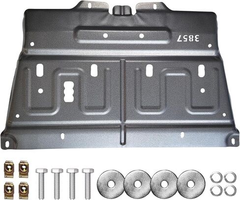 Upgrade Manganese Steel Chassis Splash Panel Shield Under Diaper Compatible with 2015-2020 Ford F150 with Gasoline Engine, Replace OE ML3Z-7222-D, Underbody Shield Not Fit Raptor Model/3.0L Diesel in Kuwait