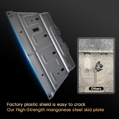 Upgrade Manganese Steel Chassis Splash Panel Shield Under Diaper Compatible with 2015-2020 Ford F150 with Gasoline Engine, Replace OE ML3Z-7222-D, Underbody Shield Not Fit Raptor Model/3.0L Diesel in Kuwait