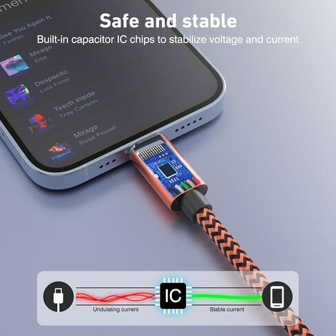 كابل USB C بطول 10 أقدام 5 قطع من كابل شحن من النوع C، USB A إلى USB C شحن سلك شحن مجدول من النايلون لهاتف Samsung Galaxy S20 S10 S9، A11 A20، Note 10 9 8، شاحن USB من النوع C in Kuwait
