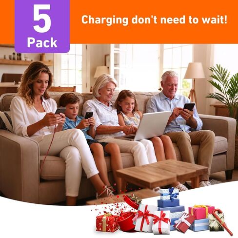 كابل USB C بطول 10 أقدام 5 قطع من كابل شحن من النوع C، USB A إلى USB C شحن سلك شحن مجدول من النايلون لهاتف Samsung Galaxy S20 S10 S9، A11 A20، Note 10 9 8، شاحن USB من النوع C in Kuwait