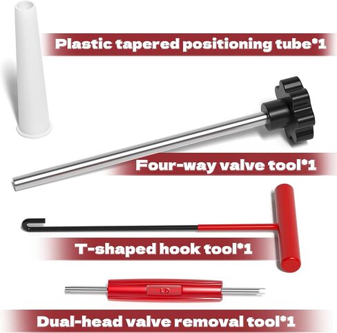 KJE Tire Valve Stem Quick Replacement Tool Kit, Tire Stem Removal Tool, Valve Stem Installation Tool, Tire Valve Stem Tool for Replacing Leaky Valves in Cars,Trucks,ATVs,etc.with TR413/TR414 in Saudi Arabia