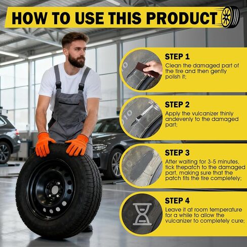 250ml Vulcanizing Cement, Rubber Cement Tire Repair, Fast-Drying, Waterproof All Purpose Rubber Cement Glue with Brush for Car, Motorcycle, Bike, Clear in Kuwait