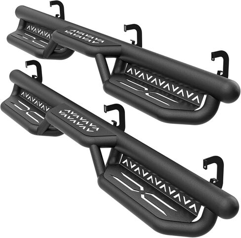 Double Cab Running Boards Compatible with 2007-2018 Chevrolet Silverado & GMC Sierra 1500, 2007-2019 Chevy Silverado & GMC Sierra 2500 3500 HD Extended Cab, Two Stairs Design Side Step Nerf Bar in Kuwait