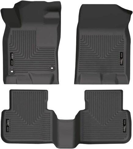 Husky Liners Weatherbeater Floor Mats | Fits 2022 - 2024 Honda Civic Hatchback/Sedan; 2023 - 2024 Acura Integra Hatchback | Front & 2nd Row, 3-pc Black - 95521 in Saudi Arabia
