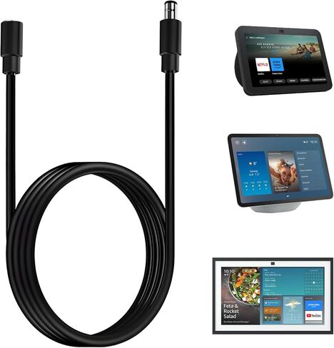 10'(3M) Long in White Echo Extension Cable for Echo (1st & 2nd Generation), Echo Show (1st Gen), Echo Plus (1st Gen), Fire TV (2nd Gen), Echo Look, Echo Link,Google Nest Hub/Nest Mini in Saudi Arabia