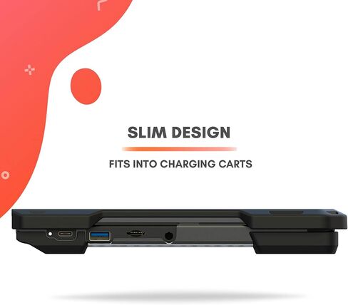 UZBL Case for Lenovo Chromebook 300e / 500e Gen 3 | Protective Hard Shell Polycarbonate Clear Case Cover | Student-Proof Rubberized Edge Protection in Kuwait