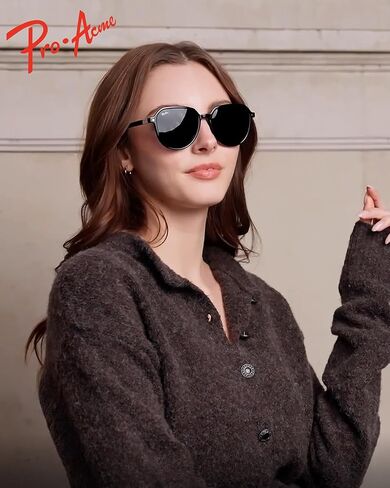 نظارات شمسية مستقطبة طراز Pro Acme Retro Aviator للنساء بإطار TR90 خفيف الوزن للغاية وخفيف الوزن للغاية in Kuwait