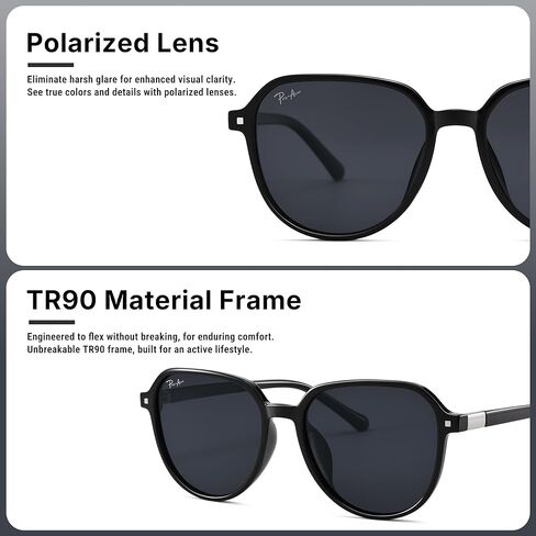 نظارات شمسية مستقطبة طراز Pro Acme Retro Aviator للنساء بإطار TR90 خفيف الوزن للغاية وخفيف الوزن للغاية in Kuwait