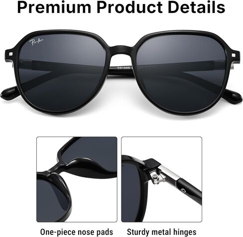 نظارات شمسية مستقطبة طراز Pro Acme Retro Aviator للنساء بإطار TR90 خفيف الوزن للغاية وخفيف الوزن للغاية in Kuwait