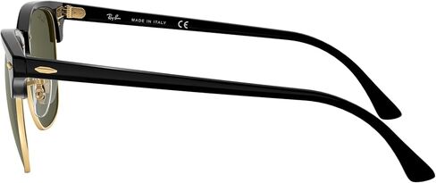Ray-Ban Unisex Sunglasses Black On Gold Frame, Green Lenses, 51MM in Saudi Arabia