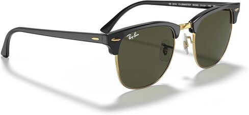 Ray-Ban Unisex Sunglasses Black On Gold Frame, Green Lenses, 51MM in Saudi Arabia