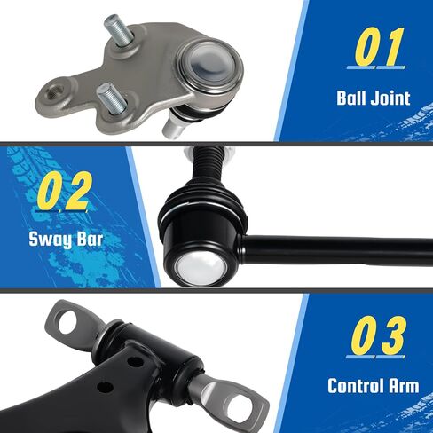 6PCS Front Lower Control Arm Sway Bar End Link Ball Joint Compatible with Toyota 2011 2012 2013 2014 2015 2016 2017 2018 2019 2020 Sienna K622035 K622036 K750574 K500187 K500188 in Saudi Arabia