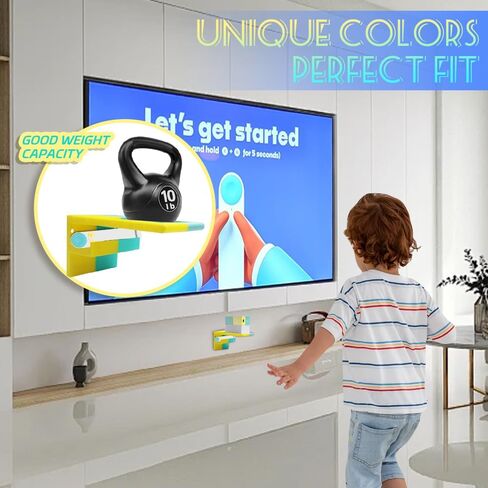 Wall-Mounted Stand Compatible with Nex Playground Console, 3D Printed Stand Hidden Remote Holder for Nex Playground Accessories for Family Gaming Setup, Mint Green Lemon Yellow in Saudi Arabia
