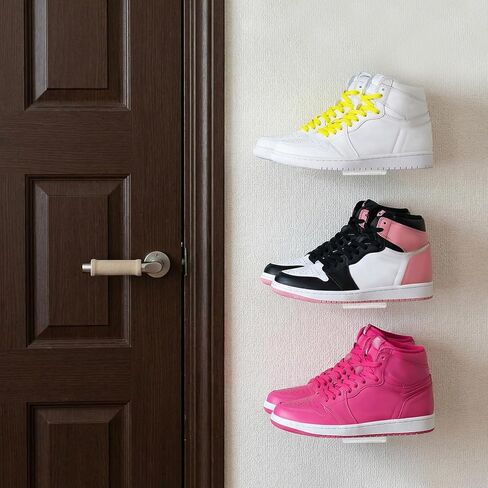 12 حزمة من أرفف الأحذية العائمة المصنوعة من الأكريليك الشفاف - رف عرض أحذية رياضية غير مرئي مثبت على الحائط لمجموعة الأحذية المرتفعة، سهل التركيب (يتضمن الأجهزة) in Kuwait