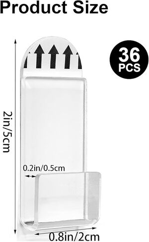 36pcs Clear Floating Comic Book Display Shelves, Self-Adhesive Wall Mount Showcase Holder Stand in Kuwait