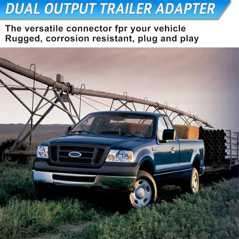 4 & 7 Pin Trailer Tow Wiring Harness Plug Fit for Ford F250 F350 Super Duty 1999 2000 2001, 4-Flat 7-Way Trailer Hitch Adapter Connector Assembly Replace YC3Z-13A576-CA in Kuwait