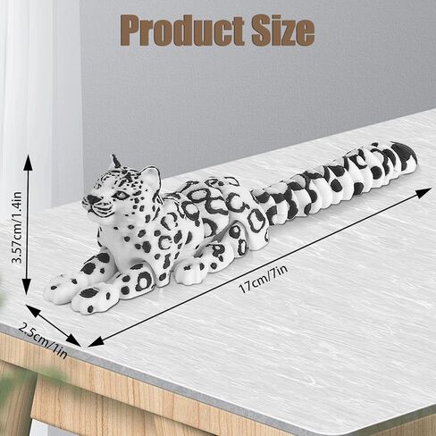 3D مطبوعة سنو ليوبارد، أسود أبيض مرقط تصميم 3D مطبوعة الحيوانات ديكور حيوانات مفصلية كبيرة سنو ليوبارد تمثال تمثال in Saudi Arabia