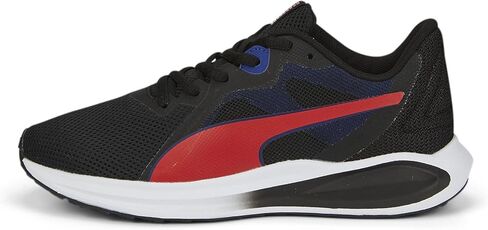 حذاء رياضي PUMA Kids Boys Twitch Runner Mutant Lace Up حذاء رياضي كاجوال - أسود - مقاس 4 M in Saudi Arabia