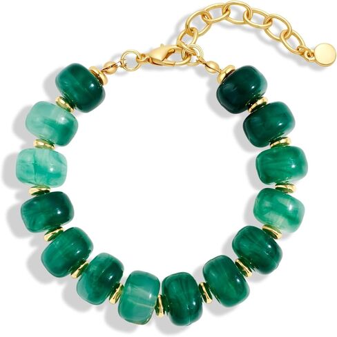 Colorful Beaded Bracelets for Women - Trendy Summer Beach Resin Beads Bracelets, Chunky Statement Jewelry Gifts for Vacation Holiday in Saudi Arabia
