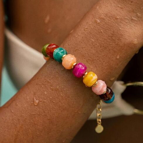 Colorful Beaded Bracelets for Women - Trendy Summer Beach Resin Beads Bracelets, Chunky Statement Jewelry Gifts for Vacation Holiday in Saudi Arabia