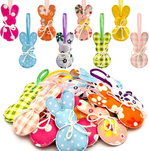 24 قطعة من زينة أرنب عيد الفصح المعلقة، زينة أرنب الربيع وعيد الفصح المعلقة، زخارف أرنب قطنية مصنوعة يدويًا لعيد الفصح وحفلات الزفاف المنزلية in Kuwait