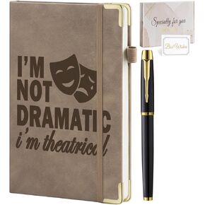 هدايا المسرح هدايا المسرح الموسيقي، دفتر يوميات الطعام 200 صفحة A5 مبطنة بجيب داخلي وقلم هدايا برودواي للمخرجين والممثلين ومدرسي الموسيقى والموسيقيين FTheater Kids Drama Student in Kuwait