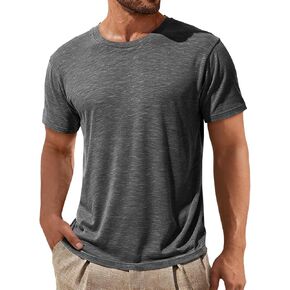 ZDC Mens Short Sleeve Shirts Summer Casual Crew Neck T Shirts Classic Basic Tee in Kuwait