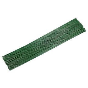 100-Pack Floral Stems Wire for Paper Flower 2 Gauge Flower Stems for Crochet Projects 16 Inch Artificial Green Crafts Wire Wreath Making Supplies for Flower DIY Art (100pcs) in Kuwait
