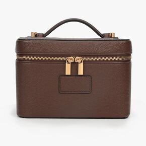 حقيبة مكياج حقيبة مستحضرات التجميل مع مقسم قابل للإزالة حقيبة أدوات الزينة للسفر حقيبة مستحضرات التجميل المحمولة حقيبة تنظيم المكياج (القهوة) in Kuwait