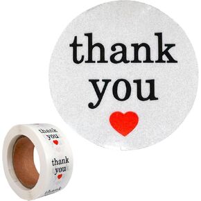 N’icePackaging – 500 Qty – 1 بوصة – شكرًا لك – طباعة مخالب سوداء على ورق الكرافت – ملصقات/سدادات – ذاتية اللصق – للديكور/المبيعات/العلامات التجارية/المظاريف/البضائع/تقدير العملاء in Kuwait